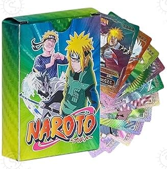 Anime Unique Card Desk Pack, Official Anime CCG Collectable Playing Foil Cards, Anime Merchandise Gift, Pack of 55 (Silver)