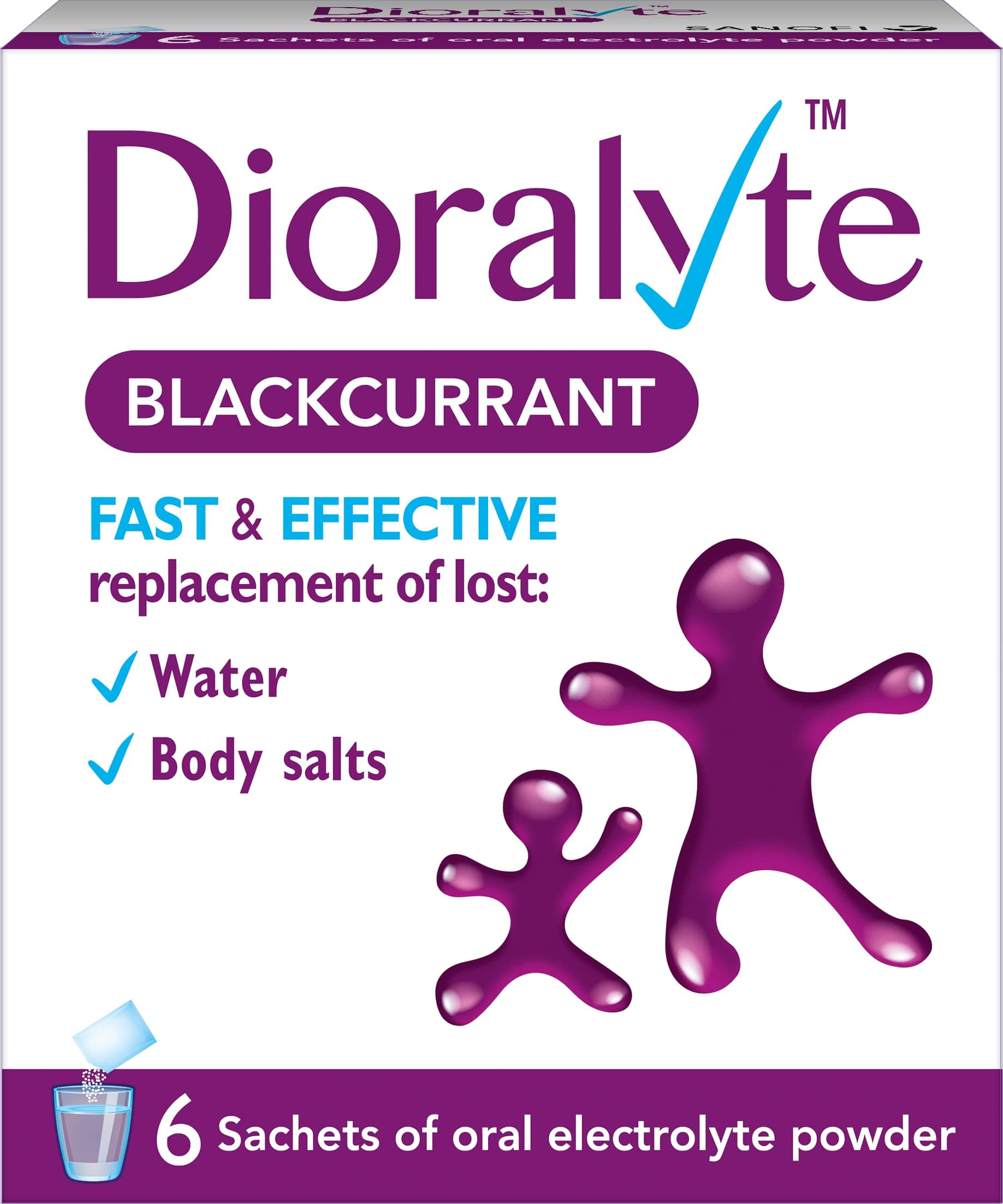 Dioralyte Blackcurrant Flavour, 6 Sachets
