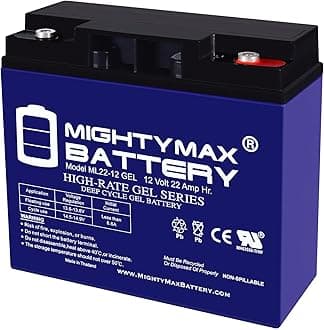 Mighty Max Battery Mighty Max Battery 12V 22AH Gel Replacement Battery for 20Ah Leoch LP12-20, LP 12-20 Brand Product