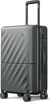 NINETYGO Carry On Luggage 22x14x9 Airline Approved, 20 Inch Luggage with Smooth Double Spinner Wheels, Hard Shell Suitcase Carry-On, LightweightTravel Luggage, TSA Approved, 03-Slate Grey (Hudson