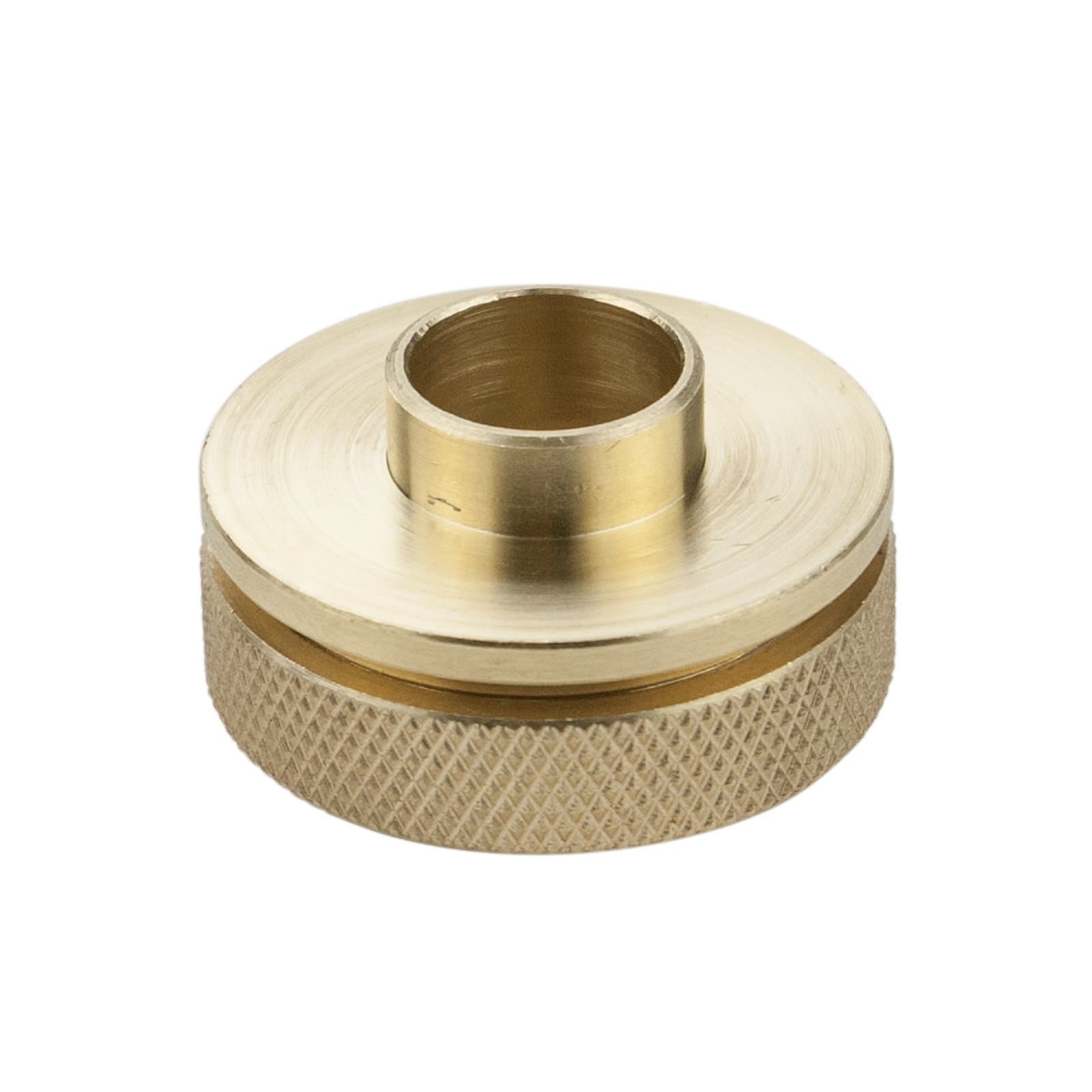 POWERTEC Router Guide Bushing Solid Brass 5/8", Short Shank Precision Router Bushings Template Guide, Screw On Lock Nut, Fits Porter Cable Style Base Plate, Threaded Locking Ring, Dovetailing (71166)