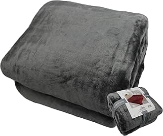 SOLARON Queen Blanket Soft Extra Large for Fall Winter Spring All Season Cozy Warm 430GSM Medium Weight Thermal Thick Flannel Fleece for Couch Bed Sofa 88 x 95 inches (Deep Grey, 1)