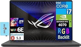 ASUSROG Zephyrus G16 Gaming Laptop 16.0" 165Hz IPS WUXGA Display (Intel i7-13620H, GeForce RTX 4070 8GB, 32GB DDR4, 1TB PCIe SSD, RGB KB, Thunderbolt 4, WiFi 6E, Win 11 Home) w/DKZ USB Port Expander
