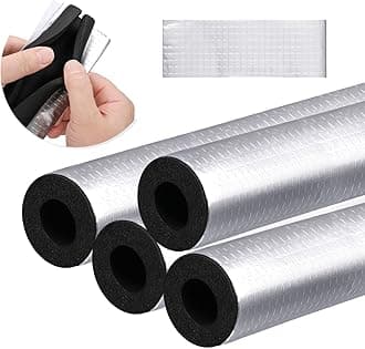 4 Pcs Self-Adhesive Pipe Wrap Foam Tube for Winter & Irrigation, Sprinkler, Spigot, Water Heater Pipes (1.3 Ft x 1 in)