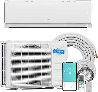 ROVSUN 11500 BTU Wifi Enabled Mini Split Air Conditioner & Heater, 17 SEER2 115V Inverter Ductless Wall AC Unit with Pre-Charged Condenser, Heat Pump & Installation Kit