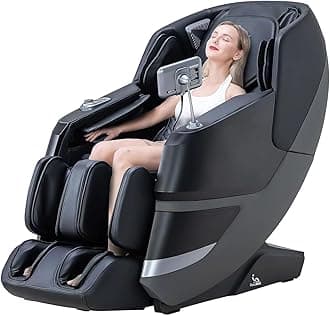 MassaMAX 4D Massage Chair, Full Body Recliner with Zero Gravity, Electric Extendable Footrest, AI Voice Control, Automatic Body Scan, Deep Yoga Stretch, Foot Rollers, and Heat (MT339-Deep Black)