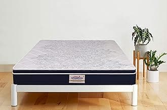 Springtek Eurotop Luxe Memory Foam Mattress | 10 Inches Euro Top Adaptable Temperature Regulated Memory Foam Pocket Spring King Size Gadda | 75x72 Inch