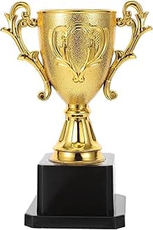 Premium Gold Plastic Trophy Cup Awards Ideal for Sports Tournaments Competitions and Parties