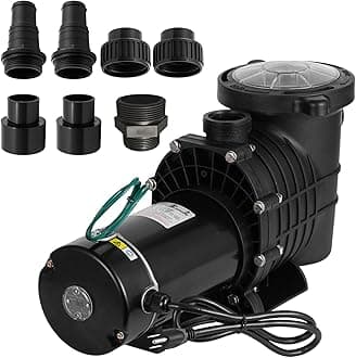 2HP Pool Pump 110/240V, Swimming Pool Pump Single Speed 1500W, 6800GPH In/Above Ground Pool Pumps for Pools, Spas, Hot Tubs, Fountains, and Water Circulation Systems