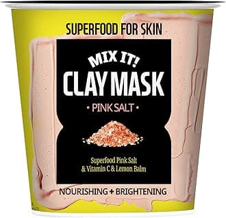 FARMSKIN Super Food Mix it! Clay Mask Facial Clay Masque Pink Salt / Organic mask / Nourishing & Brightening /Powder pack with Ampule
