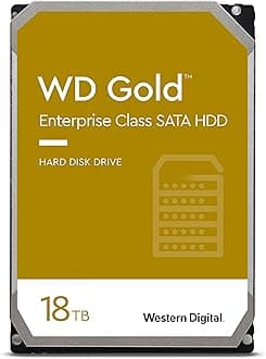 Western Digital 18TB WD Gold Enterprise Class Internal Hard Drive - 7200 RPM Class, SATA 6 Gb/s, 512 MB Cache, 3.5" - WD181KRYZ