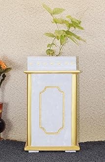 OBRAWAL Marble Tulsi Pot | Planter Pot | Tulsi Planter | Gardening Tulsi Planter | White Marble | Hand Painted - 14x8x8 inch, Approx. [HxLxW]