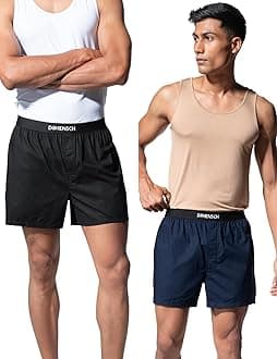 DAMENSCHRegular Fit Solid 100% Soft & Durable Cotton Boxer Shorts Anti-Bacterial Moisture Wicking Microfibre Ultra-Light Inner Boxer Shorts for Men - Colombo Blue, Cape Black - XXL