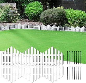 No-Dig Garden Edging Border 13FT Landscape Edging 9.3 Inch Tall for Flower Bed Fence, 14pcs Garden Lawn Edging with Stakes