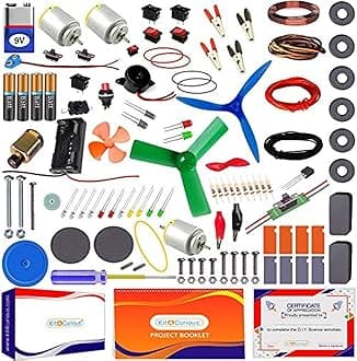 Kit4Curious Super Kit 100 Items in a kit – Science & Fun Innovation Kit with Instruction Manual for 100 Projects