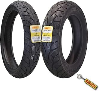 Pirelli Night Dragon 130/60B19 M/C 61H REINFTL Cruiser Motorcycle Front Tire - Superior Traction & Handling for High-Performance Cruisers w/Keychain (130/60B19 150/80B16)