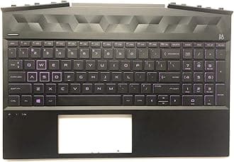 L57596-001 Replacement Laptop for HP Pavilion 15-DK Upper Top Cover Case Palmrest Backlit Keyboard Assembly Part