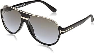 Men’s FT0334 01P 59 Sunglasses, Black (Nero Lucido/Verde Grad)