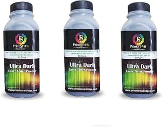 Ultra Dark Toner Powder for Use in Hp 88A. 78A, 36A, 83A, 35A, 85A Canon 925,328,326,337 Toner Cartrodge Pack of 3 (80GM)