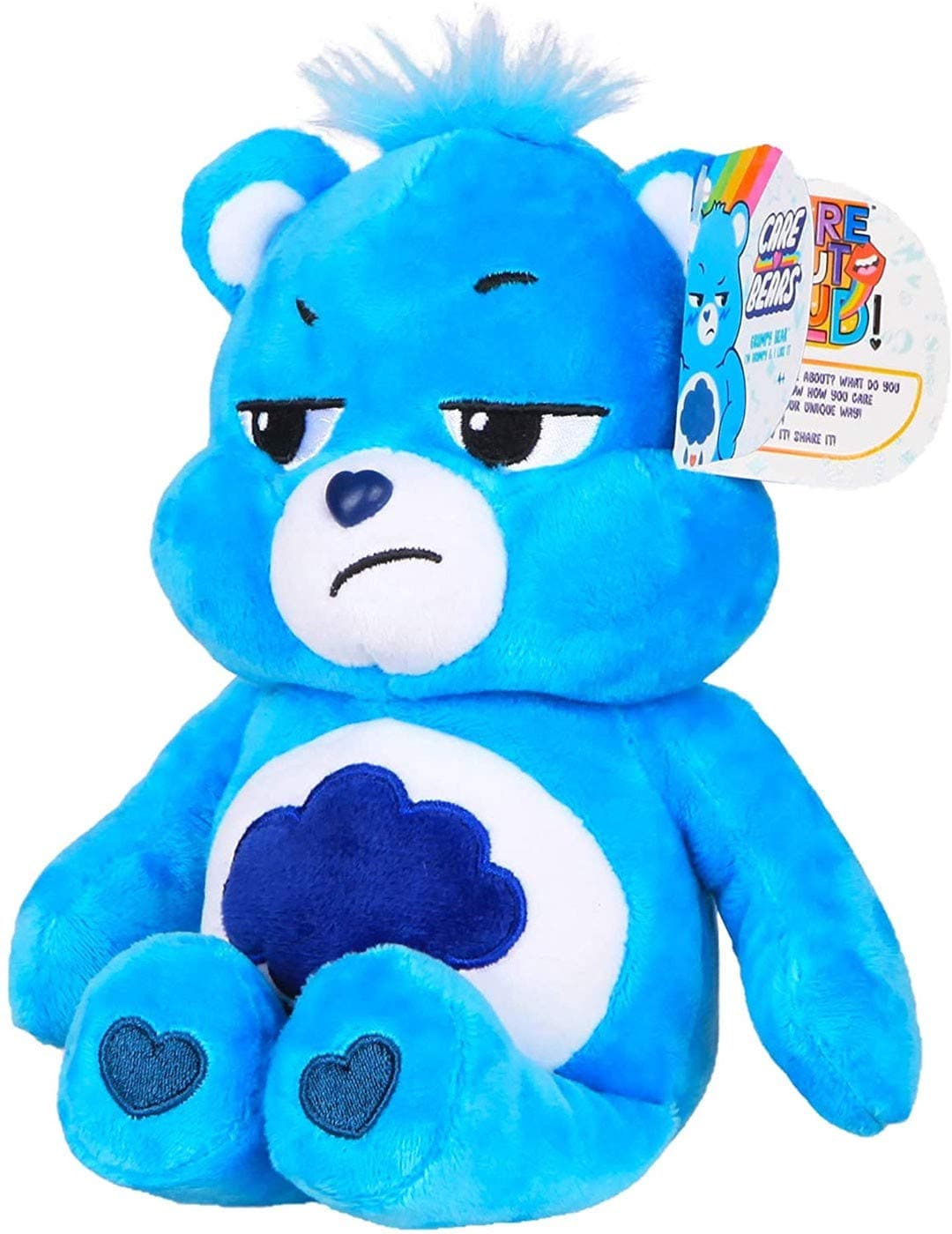 Basic Fun Care Bears | Grumpy Bear 22cm Bean Plush | Collectable Cute Plush Toy, Cuddly Toys for Children, Soft Toys for Girls and Boys, Cute Teddies Suitable for Girls and Boys Ages 4+ | 22043