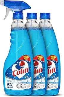 Colin 500 ml (Pack of 3) Glass and Surface Cleaner Liquid Spray |India's #1 Glass Cleaner | Glass Cleaner for Car, Kitchen and Home Surfaces | Multi Surface Cleaner