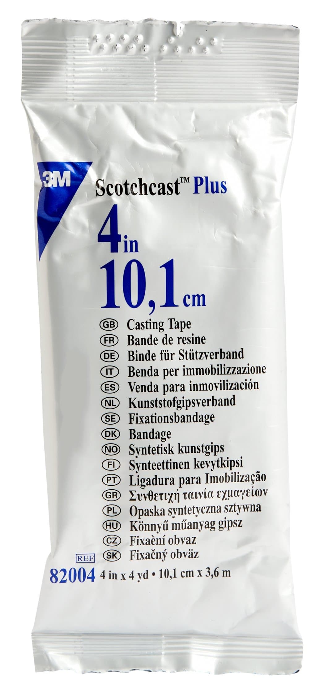 Scotchcast 3M 82004 Plus Casting Tape, White 4" x 4 Yard (Pack of 10)