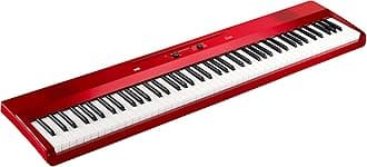 Korg Liano Portable 88-key Digital Piano w/ Semi-Weighted Keys, Bass Reflex Speakers and includes a Sustain Pedal & Power Adapter - Red