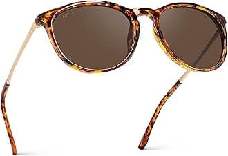 WearMe Pro - Round Retro Polarized Lens Classic Sunglasses for Women