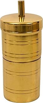 Spillbox Traditional Brass 100ml Filter Coffee Maker, Brass, South Indian Drip Sytle Decoction Liquid Maker, Coffee Filter Vessel, Utensil- Vinsan Coffee Fliter Size 0- (Small)