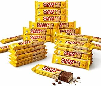 Coffee Crisp Chocolate Candy Bars, Full Size 50g / 1.76oz (48 Bars) – Crispy Wafer Layers with Coffee-Flavored Cream Covered in Milk Chocolate, Individually Wrapped Bulk Chocolate Candy for Sharing, Parties, Office Snacks