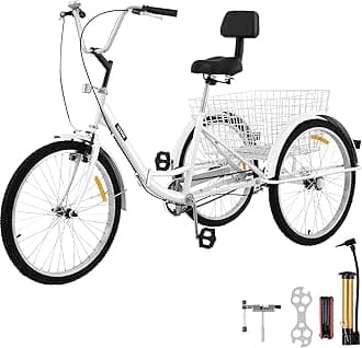 Adult Tricycle 26'' 3 Wheel Bike - Foldable Trike for Adults