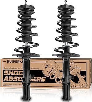 Pair Rear Complete Struts w/Coil Spring Compatible with 2004-2006 Toyota Camry Solara Lexus ES330 Shock Absorbers 172207 172208