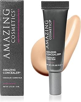 Amazing Concealer, Full Coverage with Pin Dot Amounts, Long Wear Concealer Makeup for Undereye Dark Circles, Blemishes and Spots, Color Correcting, Skin- Like Finish