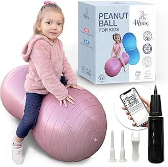 Meex Sensory Peanut Ball for Kids Therapy and Exercise - Enhance Balance, Motor Skills and Physical Therapy Calming Development with Our Kids Yoga Ball - Flexible Seating for Autistic Children
