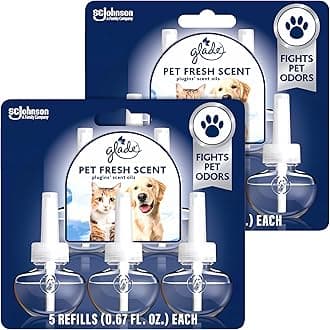 Glade PlugIns Refills Air Freshener, Pet Fresh Scent, Scented and Essential Oils for Home and Bathroom, 0.67 Fl Oz, 5 Count (Pack of 2)