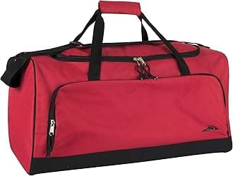 Lightweight Canvas Duffle Bags for Men & Women For Traveling, the Gym, and as Sports Equipment Bag / Organizer, Red 1