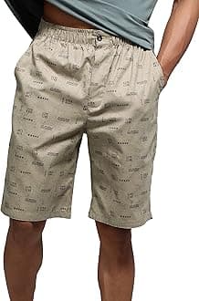 Jockey US88 Men's Super Combed Mercerized Cotton Woven Fabric Regular Fit Printed Bermuda with Side Pockets (Colors & Prints May Vary)