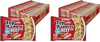 Top Ramen Noodle Soup, Beef, 3 Ounce (Pack of 48)
