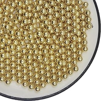 Gold Pearl Sugar Sprinkles 3.53 oz, 7mm Candy Pearls Ideal for Baking, Cake and Cupcake Toppers, Cookie Decoration, Ice Cream Topping, Wedding Shower Valentines Halloween Christmas