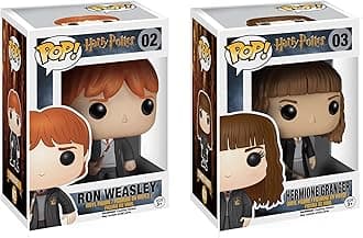 Funko Pop! Movies: Harry Potter 2-Pack – Ron Weasley (#02) & Hermione Granger (#03) Collectible Vinyl Figures