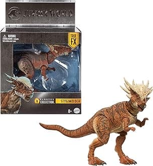 Mattel Jurassic World Hammond Collection with Human and Dinosaur Action Figure, Atrociraptor Tiger, Premium Film Design Glass Eyes & 14 Points of Articulation, JDJ10
