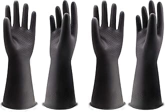 Chemical Resistant Gloves,Industrial Work Heavy Duty Gloves,Black