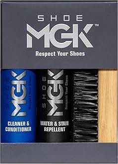 Clean & Protect Shoe Care Kit Shoe Cleaner & Conditioner, Water & Stain Repellent, and Brush