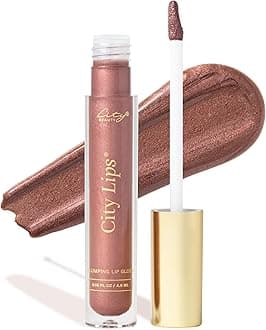 City Lips Plumping Lip Gloss Plum Springs - High-Shine Gloss for Fuller, Younger-Looking Lips | Hydrating & Smoothing Lip Treatment Hyaluronic Acid