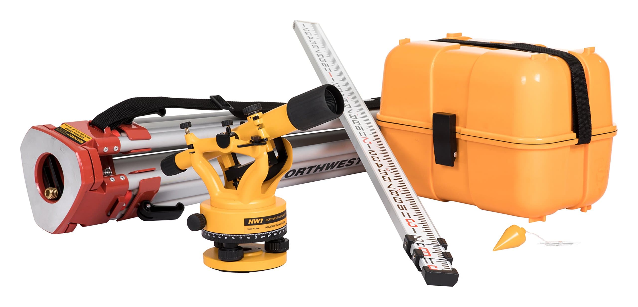 NWI NSLP500B Siteline Transit/Level Package – 20X Magnification, 200ft Range, ±45° Transit, 1/4" Accuracy at 100ft