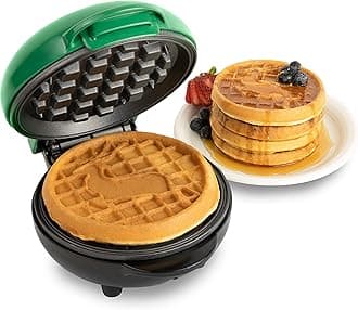Nostalgia MWF5AQ MyMini Personal Electric Waffle Maker, 5-Inch Cooking Surface, Hash browns, French Toast, Grilled Cheese, Quesadilla, Brownies, Cookies, Aqua