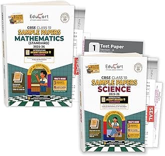 Educart CBSE Sample Paper Class 10 2025-26 - Science & Mathematics Standard (Introducing exclusive step-by-step new practice concept on 2026 pattern) Set of 2 Books