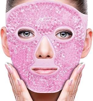 ZNÖCUETÖD Face Ice Mask Facial Ice Packs Gel Hot Cold Compress for Post Oral, Dental, Nose,Facelift Plastic Cosmetic & Laser Surgery Recovery Puffiness Swelling Dark Circles & Headaches Gift for Women