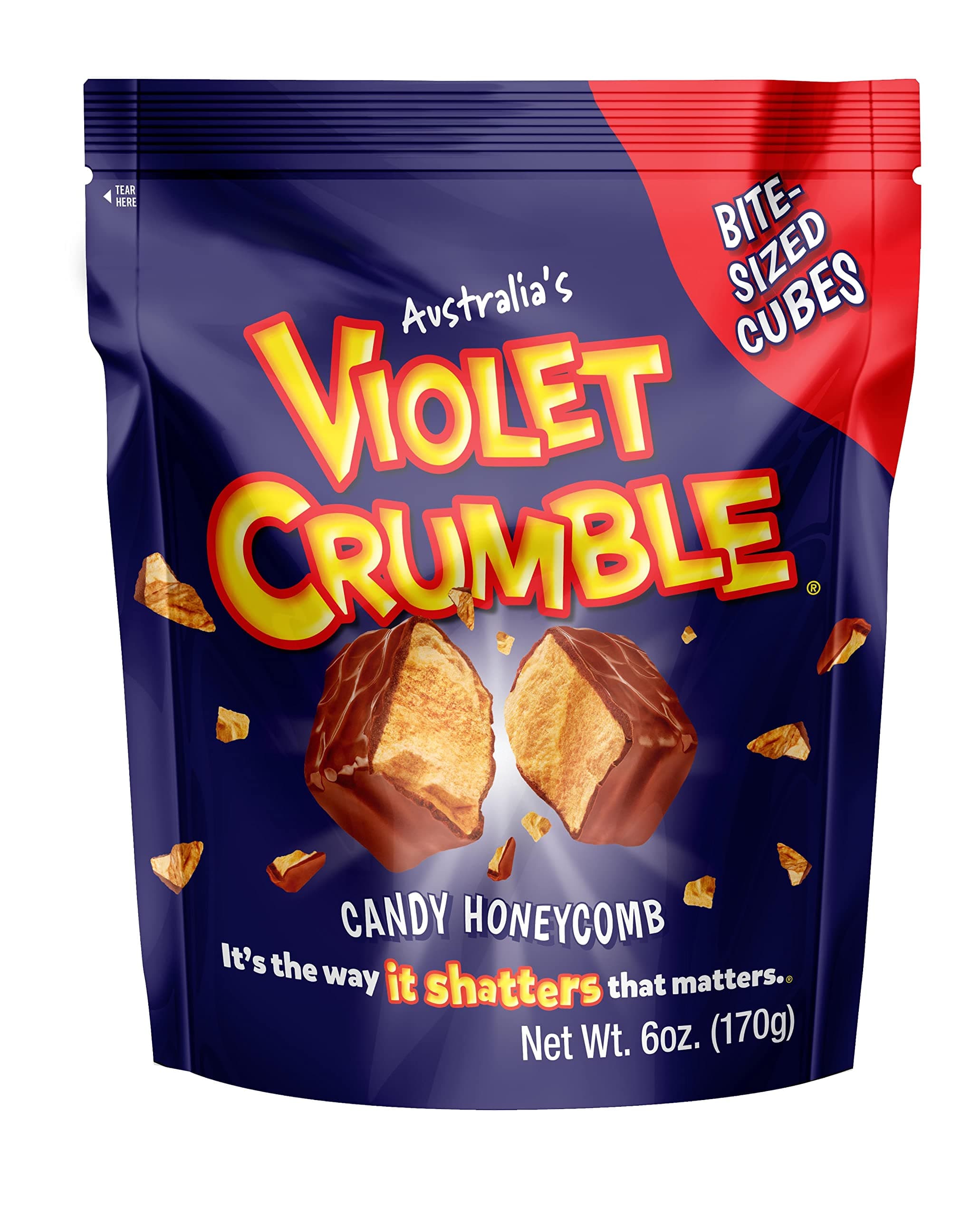 Violet Crumble Bite Size CHUNKS - Australian Chocolate
