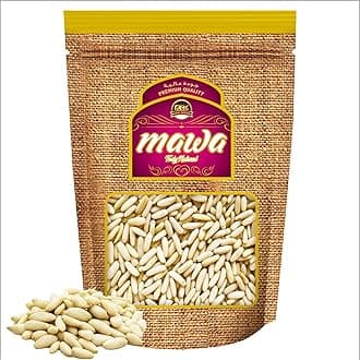 Mawa Raw Pine Nuts 100g | Unsalted Pine Seeds | Vegan Friendly Pine Nuts Raw | Mawa Nuts & Seeds | Whole | All Natural | Re Sealable Zipper Pouch |100g